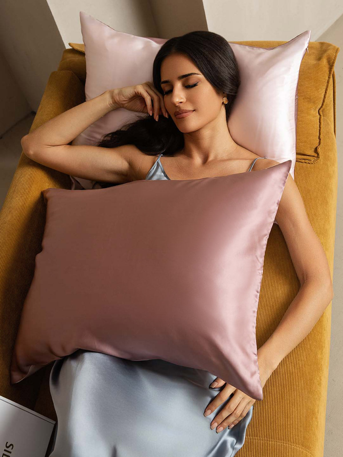 [PaleMauve+LightPink] SilkSilky-AU 22Momme Pure Silk Pillowcase 004
