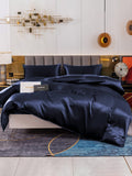 SilkSilky AU 19Momme Pure Silk Bedding Set DarkBlue 001