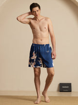[Dark Blue] SilkSilky-AU 19Momme Mens Sleep Bottoms 006