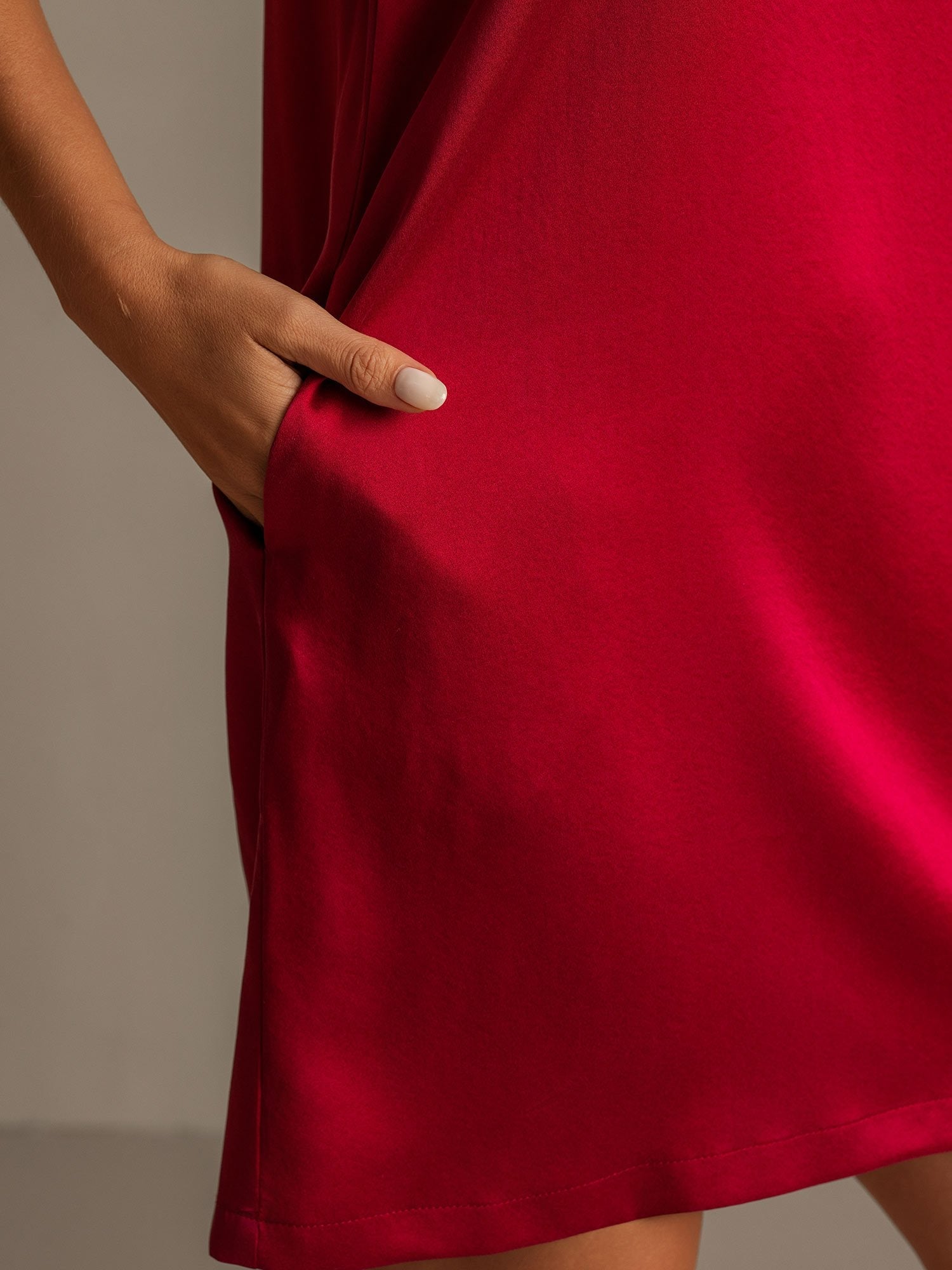 [Wine] SilkSilky-AU 19Momme Machine-Washable Silk Nightgown 005