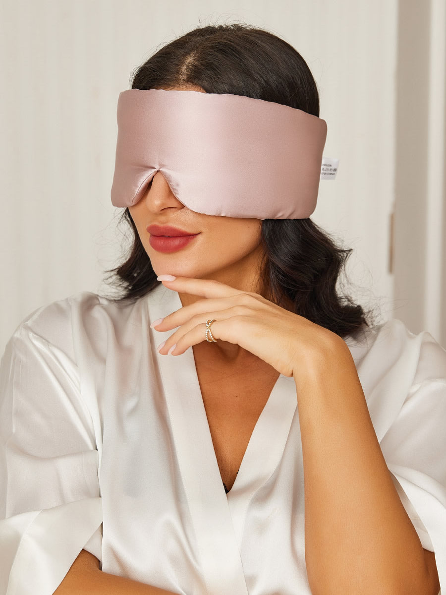 SilkSilky AU 19Momme Pure Silk Eye Mask LightPink 001