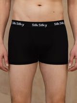 [Black] SilkSilky-AU 100% Silk Jersey Men's Underwear 003