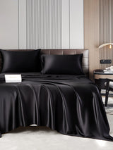 [Black] SilkSilky-AU 22Momme Pure Silk Bedding Set 005,