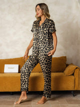 [Leopard] SilkSilky-AU Pure Silk Womens Pajamas 004
