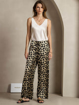 [Leopard] SilkSilky-AU 19Momme Silk Womens Pants 004,