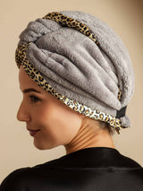 [Leopard] SilkSilky-AU Hair Towel Wrap 008
