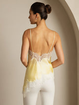 [Light Yellow] SilkSilky-AU Spaghetti Strap V Neck Camisole 002