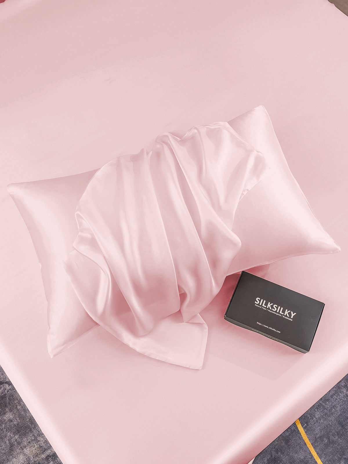 SilkSilky AU 22Momme Pure Silk Pillowcase Pink 004