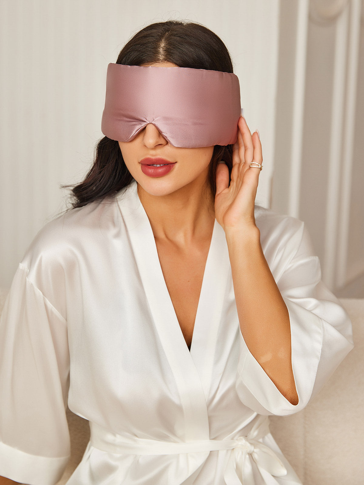 [Pale Mauve] SilkSilky-AU 19Momme Pure Silk Eye Mask 004