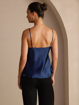 [Dark Blue] SilkSilky-AU Sleeveless V Neck Camisole 002