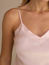 [Light Pink] SilkSilky-AU Sleeveless V Neck Camisole 005