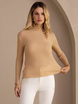 [Moonstone] SilkSilky-AU Long Sleeve Turtle Neck Women's T-Shirt 004