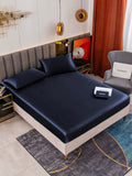 SilkSilky AU 19Momme Pure Silk Bedding Set DarkBlue 001