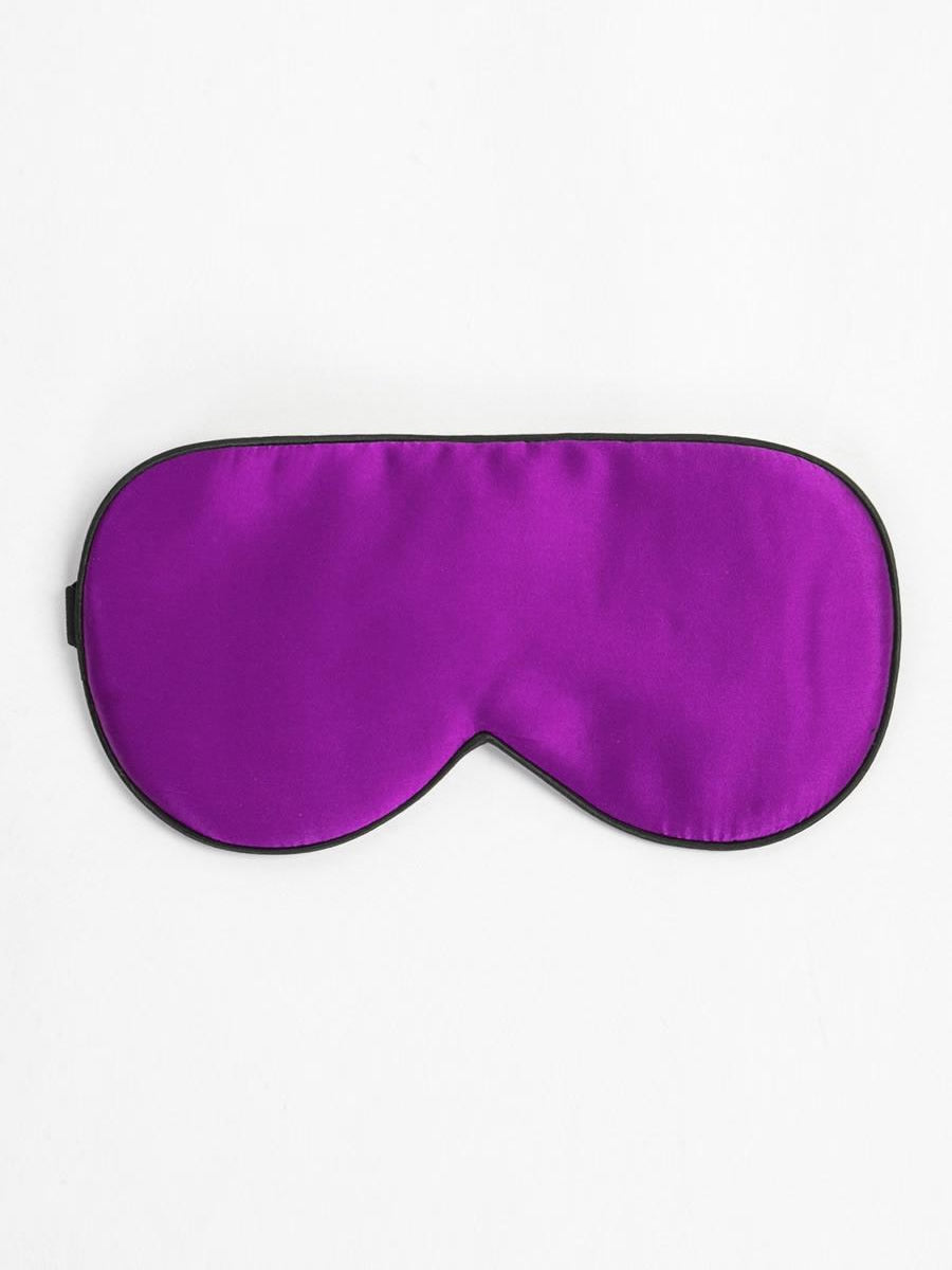 Pure Silk Solid Color Elastic Band Sleep Eye Mask