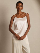 [Beige] SilkSilky-AU Spaghetti Strap Camisole 001