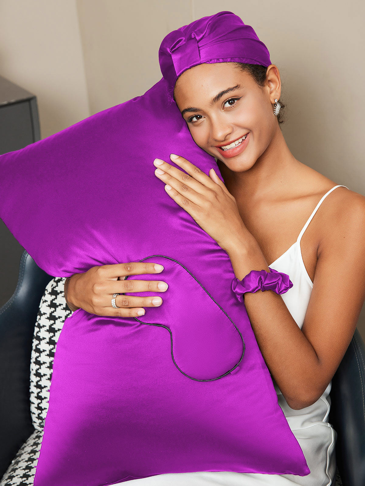 SilkSilky AU 19Momme Pure Silk Pillowcase Set Purple 001