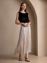 [Black] SilkSilky-AU Sleeveless Round Neck Camisole 007