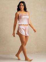 [Pink] SilkSilky-AU Spaghetti Strap Camisole Set 005
