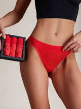 [Red] SilkSilky-AU 100% Silk Jersey Panty 003