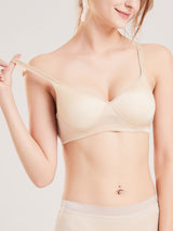 [Beige] SilkSilky-AU Silk Jersey Bra 001
