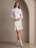 SilkSilky AU Pure Silk Sleeveless V Neck Dress White 005