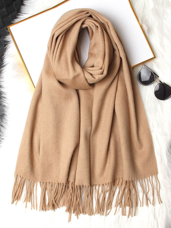 [Tan] SilkSilky-AU Wool Scarf 006