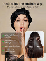 [Black] SilkSilky-AU Sleep Cap 003