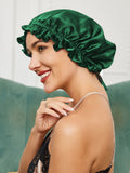 SilkSilky AU Pure Silk Sleep Cap DarkGreen 002