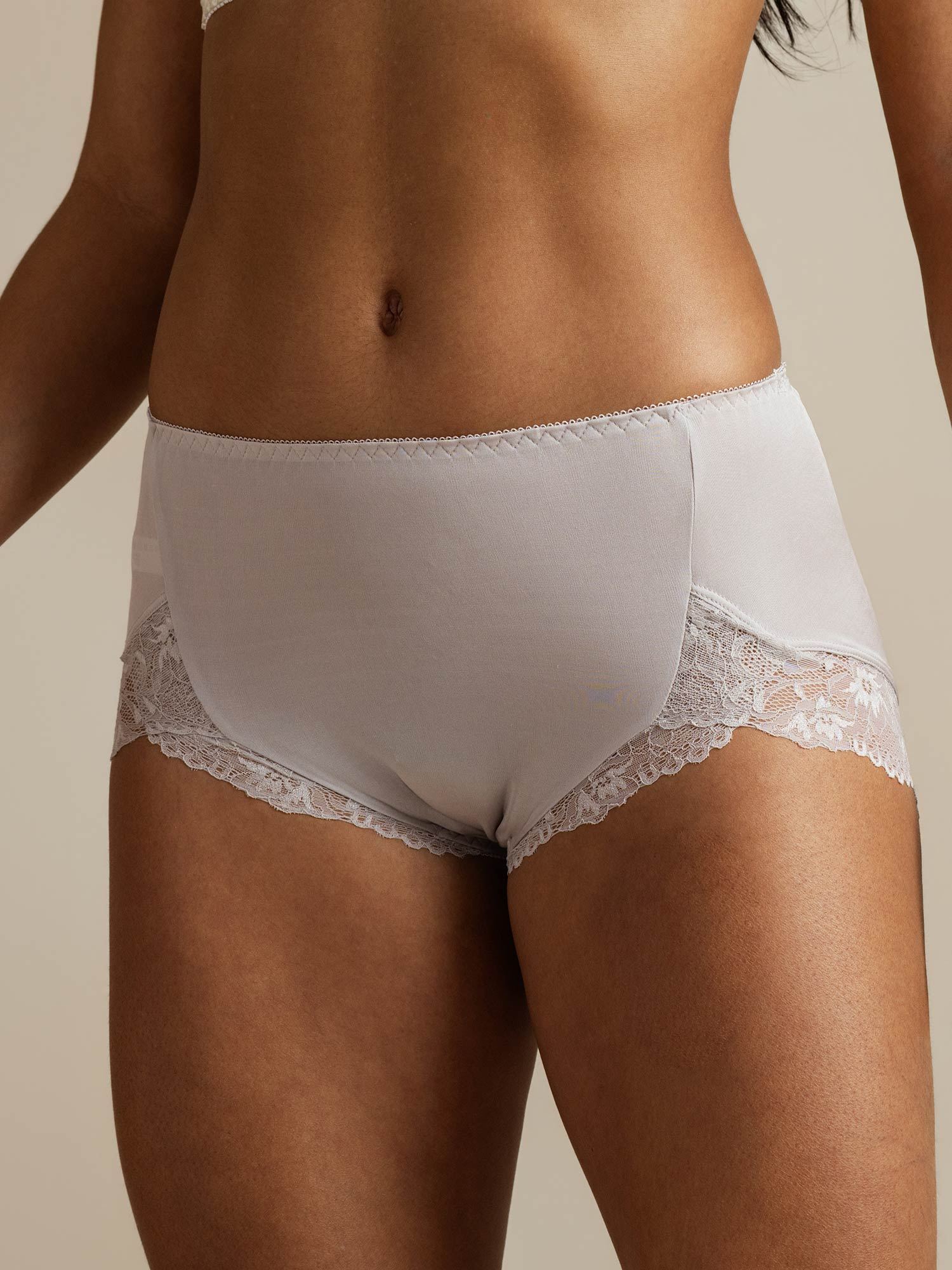 [Gray] SilkSilky-AU Pure Silk Panty 003,