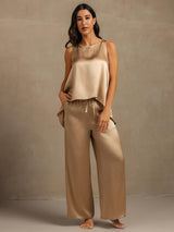 [Champagne] SilkSilky-AU Sleeveless Scoop Neck Camisole 005