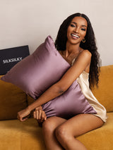 [Deep Purple] SilkSilky-AU 19Momme Pure Silk Pillowcase 002