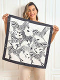 SilkSilky AU Pure Silk Scarf Black 003