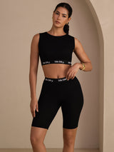 [Black] SilkSilky-AU Sleeveless Crew Neck Camisole 004