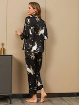[Black] SilkSilky-AU Pure Silk Womens Pajamas 002