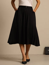 [Black] SilkSilky-AU Skirt 001
