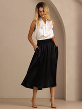 [Black] SilkSilky-AU Skirt 006