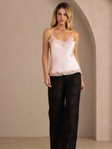 [Pink] SilkSilky-AU Spaghetti Strap V Neck Camisole 007