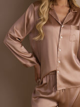 [Tuscany] SilkSilky-AU Long Sleeve Lapel Collar Women's Pyjamas 004