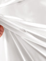 [White] SilkSilky-AU 19Momme Bedding Set 006