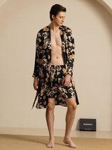 [Black Dragon] SilkSilky-AU Long Sleeve Men's Pyjamas 006