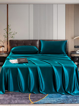 [Teal] SilkSilky-AU 22Momme Pure Silk Bedding Set 001,