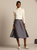 [Gray] SilkSilky-AU 32Momme Wool Skirt 007