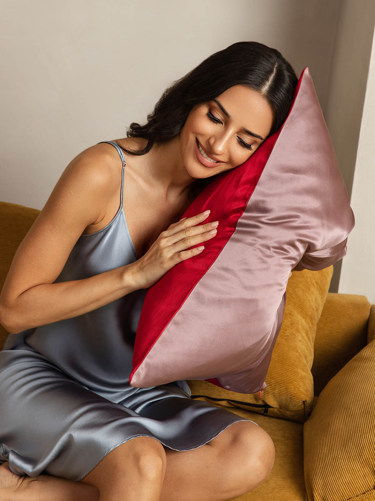 [MauveOrchid+Wine] SilkSilky-AU 22Momme Pure Silk Pillowcase 002
