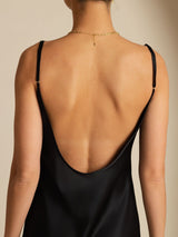 [Black] SilkSilky-AU Sleeveless U Neck Dress 005