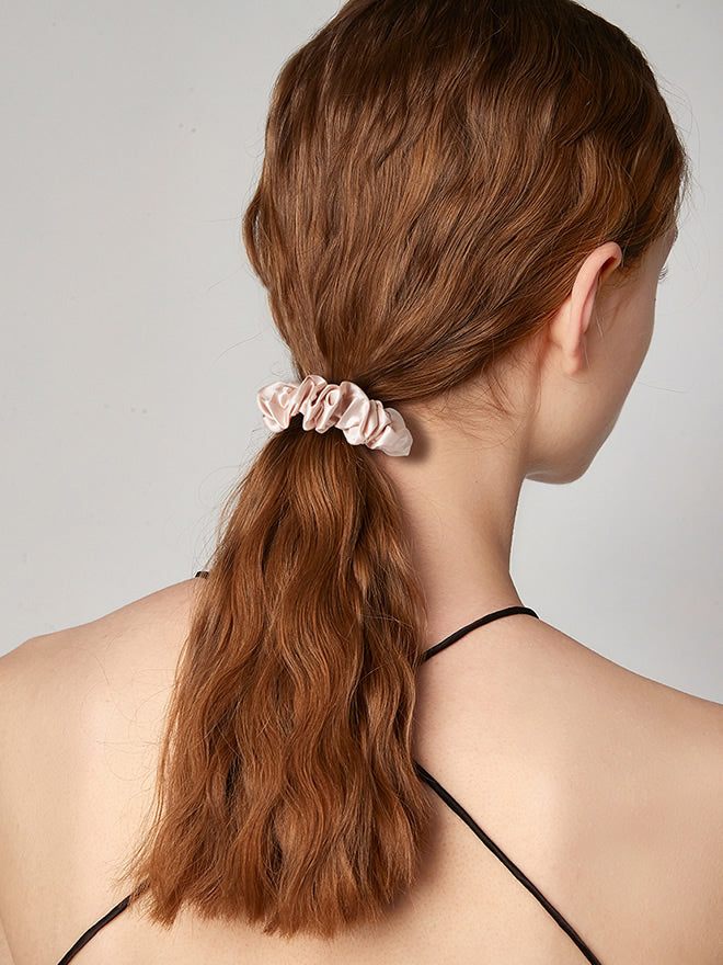 [Light Pink] SilkSilky-AU 19Momme Pure Silk Scrunchie 005