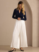 [White] SilkSilky-AU Womens Pants 007