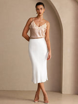 [White] SilkSilky-AU Skirt 006