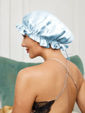 SilkSilky AU Pure Silk Sleep Cap LightBlue 001