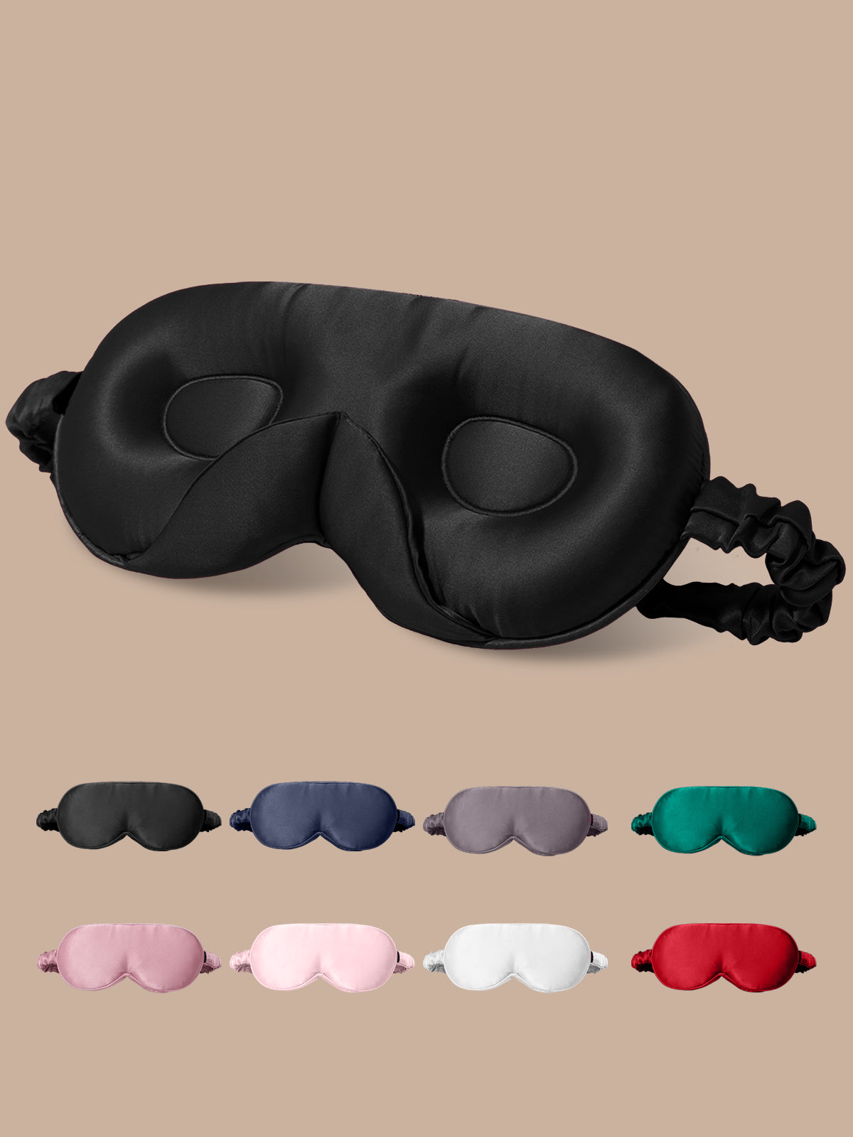[Black] SilkSilky-AU Pure Silk Eye Mask 001