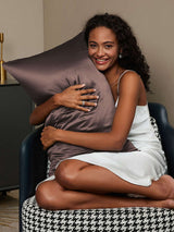 [Brown] SilkSilky-AU Pillowcase 002